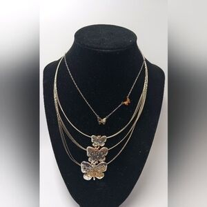 BUTTERFLIES- JCM HMK Jacmel Mauritus Stainless Necklace + Multi Strand Wire